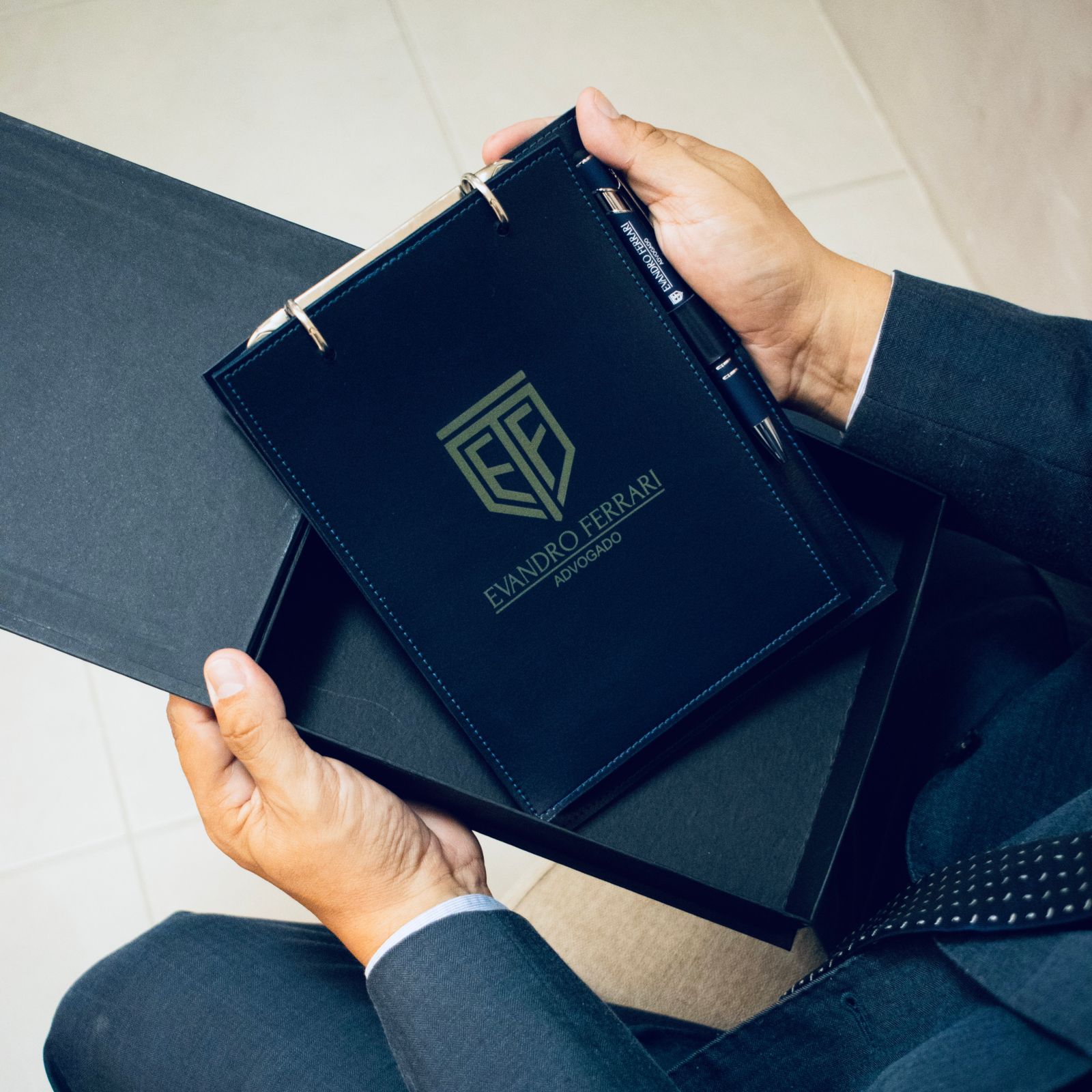 Bloco Fichário com Caneta