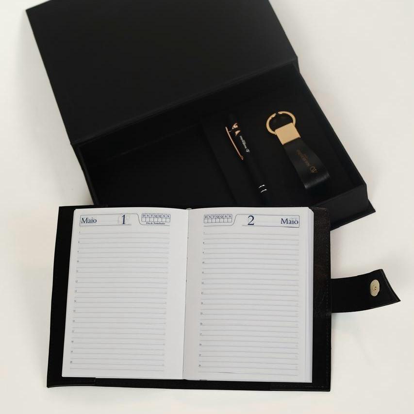 Kit: Agenda/Chaveiro/Caneta/Caixa - Imagem 2