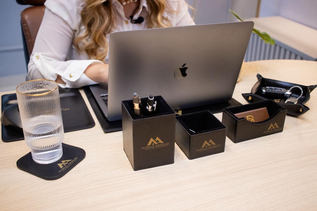 Trio Porta Clipes/Porta Canetas/Porta Cartões